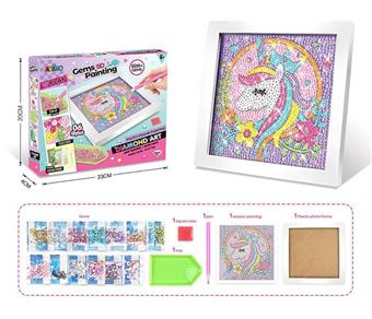 Children's Diamond Painting Handmade DIY Dot Diamond Set with Photo Frame   ITEM NO.： W093462