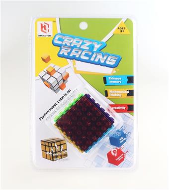 Transparent building blocks, black background, three-level Rubik's Cube   ITEM NO.： W090200