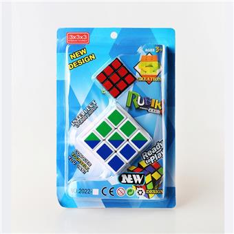 Four color three-step+3.5CM three-step fluorescent sticker cube   ITEM NO.： W089652