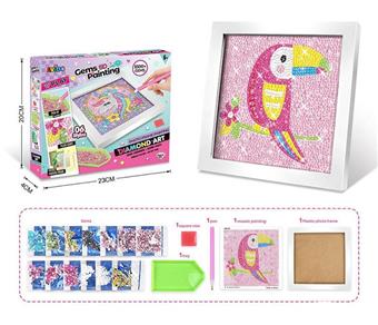 Children's Diamond Painting Handmade DIY Dot Diamond Set with Photo Frame   ITEM NO.： W093464