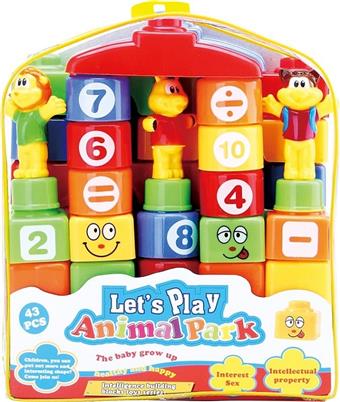 Animal amusement park puzzle building blocks   ITEM NO.： W096909