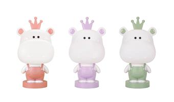 Small denim hippopotamus touch desk lamp   ITEM NO.： W088093