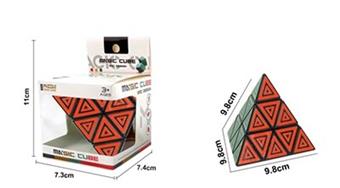 Three step pyramid cube with transparent UV printing and environmentally friendly UV printing on a transparent base   ITEM NO.： W091540