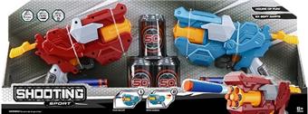 Soft bullet gun toy/Soft bullet gun * 2, bullets * 16, target * 3 (red and blue)   ITEM NO.： W087459