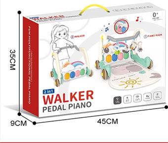 Rainbow 2-in-1 pedal qin and walker/hippopotamus   ITEM NO.： W091028