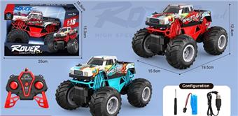 1: 16 2.4GHZ pickup truck PVC rainbow lights Bigfoot remote control car (5-way) (including electricity)   ITEM NO.： W085983