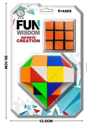 Colorful Magic Ruler Love Peach shaped Cube+5.3cm Cube   ITEM NO.： W093205