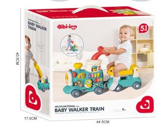 Steam walking small train 5-in-1 (blue)   ITEM NO.： W095140