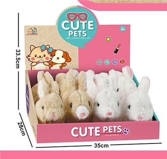 Electric plush pet rabbit simulation cognitive children's puzzle toy   ITEM NO.： W091108