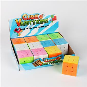 Solid color Rubik's Cube (with spring screws) 12pcs/box (GCC)   ITEM NO.： W089916