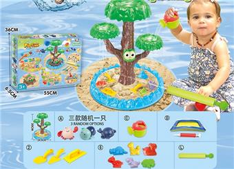 Playful beach toys with dinosaur beach toys, swimming pool and water cannon   ITEM NO.： W085015
