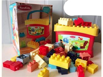 Puzzle building block square bucket   ITEM NO.： W090534