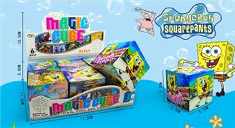 5.7CM Intelligence Cube UV Printed SpongeBob SquarePants 6pcs   ITEM NO.： W092188