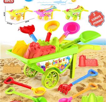 Beach toys, pink/green/yellow, mixed with 3 colors   ITEM NO.： W090669