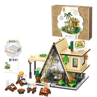 Camping tent building blocks (579pcs)   ITEM NO.： W084613