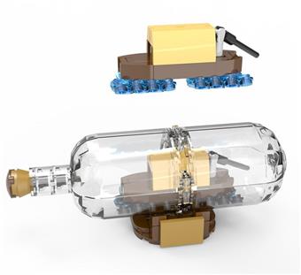 Drifting bottle+fish raft boat, 103pcs   ITEM NO.： W090540