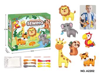 DIY Animal Sewing Plush Animal Art Set 6-piece Set   ITEM NO.： W093498