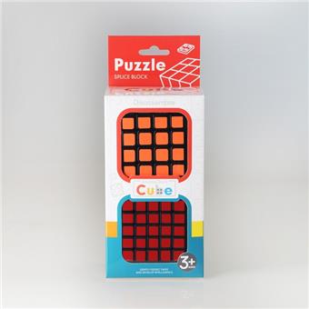 Fourth order fluorescent sticker black background+fifth order fluorescent sticker black background Rubik's Cube, color box black/white, mixed with 2 colors   ITEM NO.： W090171