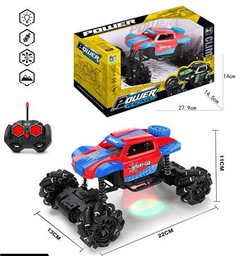 Spider Man remote-controlled transverse wheel climbing car (with electricity and lights included)   ITEM NO.： W086230