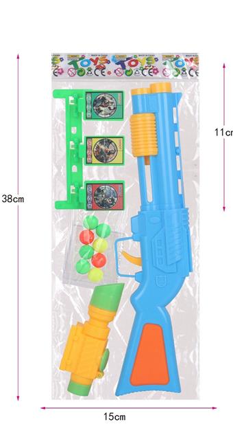 Laifu table tennis soft bullet gun with target (two-color mixed)   ITEM NO.： W086422