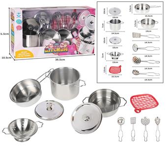 Stainless steel tableware (2 stainless steel covers)   ITEM NO.： W095621