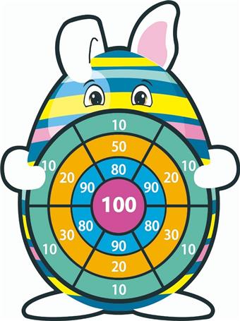 Striped Rabbit Target Dart Disk Sticky Ball Cloth Target   ITEM NO.： W087067