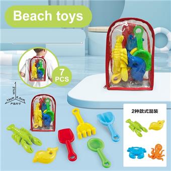 Transparent Backpack Beach Set (7pcs)   ITEM NO.： W085297