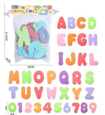 (GCC) EVA bath letter sticker (26 letters+10 numbers)   ITEM NO.： W098854