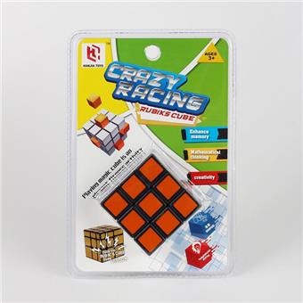 Versatile Rubik's Cube (with spring screws) with black background and 6-color heat transfer printing, 2 packaging options mixed (GCC)   ITEM NO.： W089804