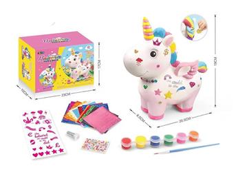 DIY Unicorn Spotted and Painted piggy bank   ITEM NO.： W093502