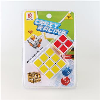 Heat transfer white background three-step+3.5CM second-order heat transfer white background Rubik's Cube   ITEM NO.： W090105