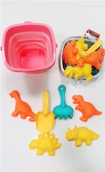 7-piece Zhuang 4 dinosaur folding bucket   ITEM NO.： W092464