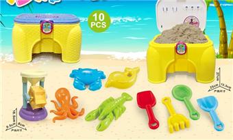 Chair with beach accessories and small hourglass (10PCS)   ITEM NO.： W085506