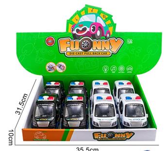 Alloy Q-version police car (8PCS)   ITEM NO.： W095167