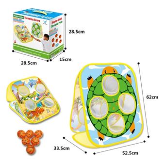 Dinosaur and turtle tent shooting sandbag board (including 6 PU balls) (pitching)   ITEM NO.： W084702