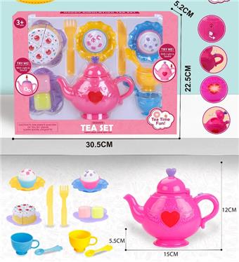 Light, music, tea set, electric included   ITEM NO.： W095399