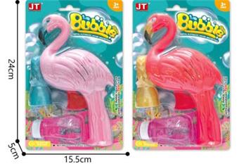 Manual Flamingo Bubble Gun   ITEM NO.： W092861