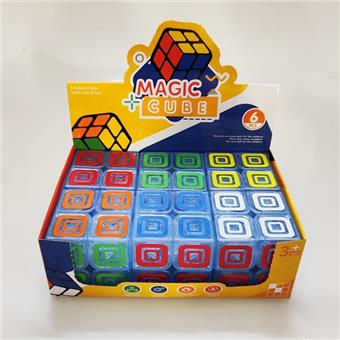 Transparent Square Second Order Rubik's Cube, 6pcs/box   ITEM NO.： W090233