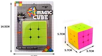 5.7CM Candy Color Fully Enclosed Third Order Intelligence Cube   ITEM NO.： W092086