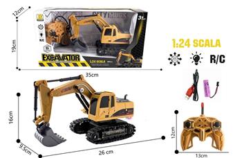 1: 24 channel remote control light crawler excavator   ITEM NO.： W100621