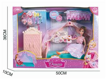 29cm Doll Bed Set Barbie Doll Play Toy   ITEM NO.： W105328