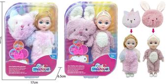6-inch doll/unicorn/rabbit   ITEM NO.： W100551