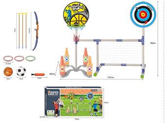 Four in one football, basketball, bow and arrow hoop set&nbsp;&nbsp;&nbsp;ITEM NO.： W106196