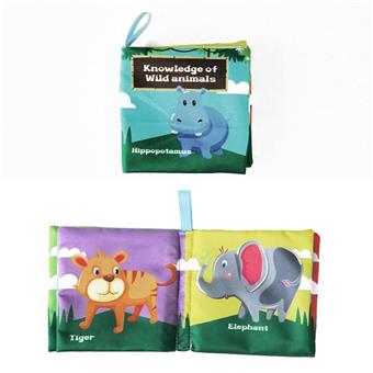 4-page, 8-sided cloth book animal&nbsp;&nbsp;&nbsp;ITEM NO.： W106155