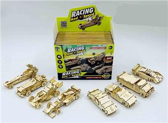 8 models of wooden self installed cars (with a price of 48PCS per unit)&nbsp;&nbsp;&nbsp;ITEM NO.： W108348