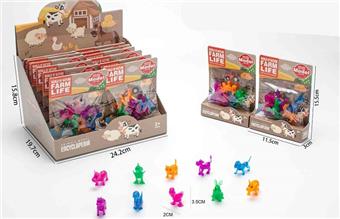 Transparent cartoon small poultry animals (12 bags, card head box, foot pack, 1 display box)&nbsp;&nbsp;&nbsp;ITEM NO.： W107732