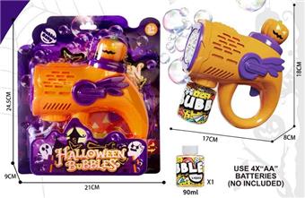 Pumpkin U-shaped Bubble Gun with Light&nbsp;&nbsp;&nbsp;ITEM NO.： W108188
