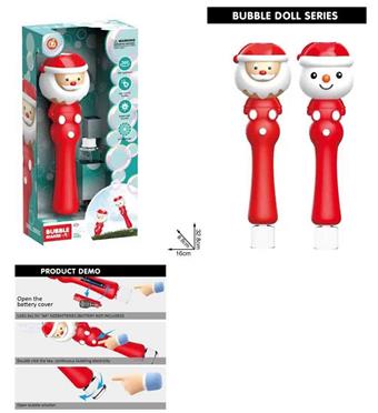 Santa Claus, snowman electric bubble stick (two mixed versions)&nbsp;&nbsp;&nbsp;ITEM NO.： W108465