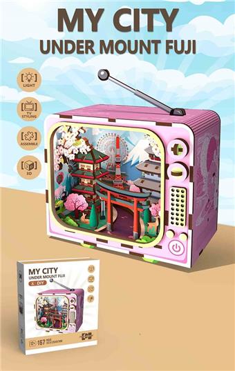 Wooden TV building puzzle 167PCS&nbsp;&nbsp;&nbsp;ITEM NO.： W108510