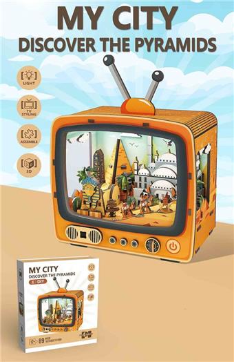 Wooden TV Building Puzzle 89PCS&nbsp;&nbsp;&nbsp;ITEM NO.： W108512